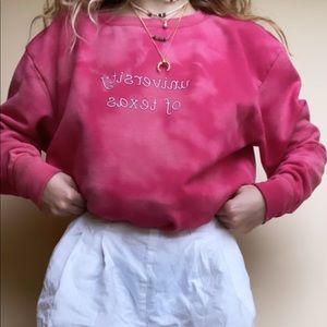 College university sweatshirt tie dye UT AUSTIN